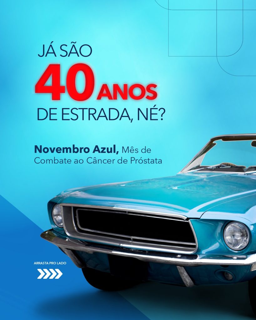 Post falando sobre o Novembro Azul 2024, publicado nas redes sociais da Soma Urbanismo.